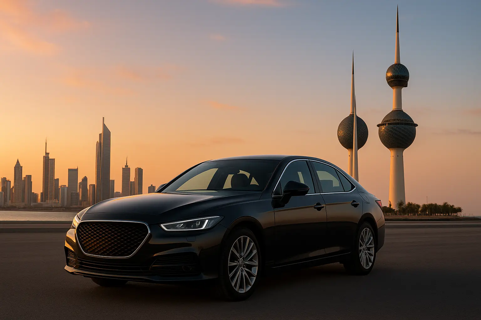 سيارة استقبال مطار الكويت